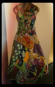 Vivid African Fabric Patchwork Dress
